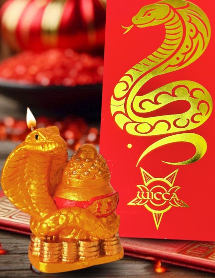 Snake Candle (New Moon) For Rebirth and Protection