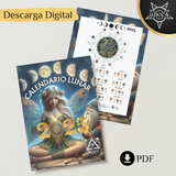 Wicca Lunar Calendar 2025 - Digital PDF for Download 